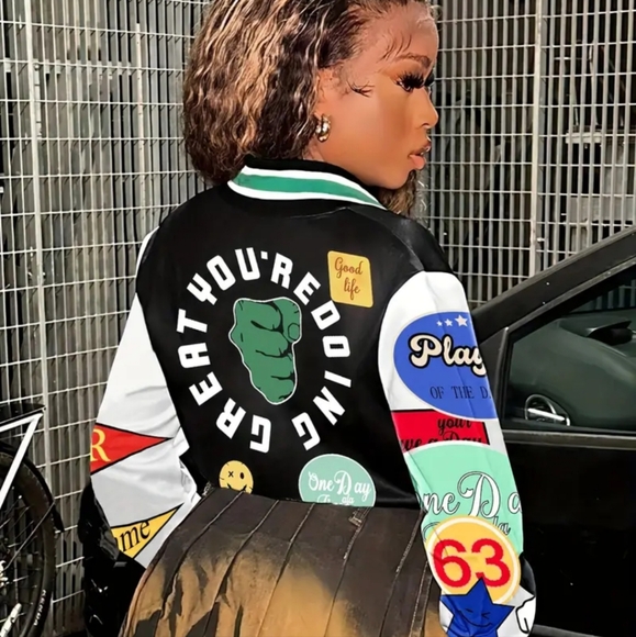 Jacket with Stand Collar - Picture 2 of 4